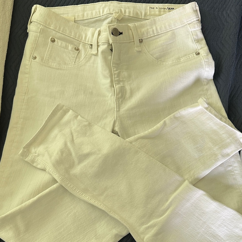Rag & Bone White Denim Skinny Jeans